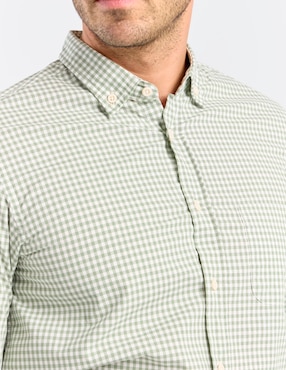 Camisa casual Polosur de algodón manga larga para hombre