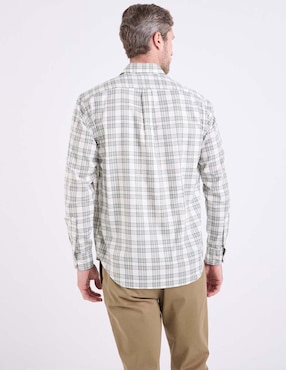 Camisa casual Polosur de algodón manga larga para hombre