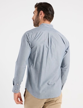 Camisa casual Polosur de algodón manga larga para hombre