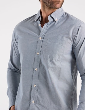 Camisa casual Polosur de algodón manga larga para hombre