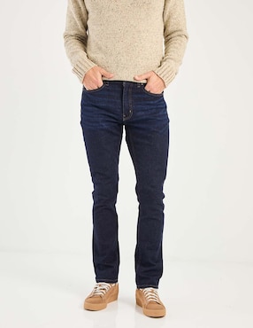 Jeans straight Polosur lavado desgastado para hombre