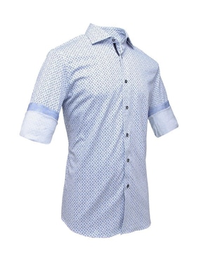 Camisa casual Cuadra de algodón manga larga para hombre