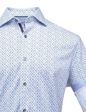 Camisa casual Cuadra de algodón manga larga para hombre