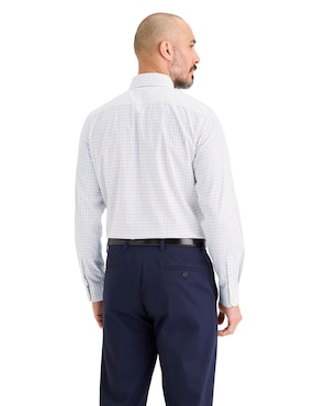 Camisa casual Dockers de algodón manga larga para hombre