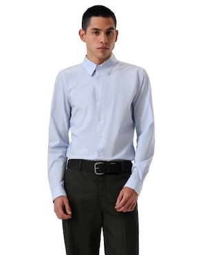 Camisa de vestir Dockers de algodón manga larga para hombre