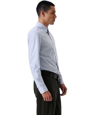 Camisa de vestir Dockers de algodón manga larga para hombre