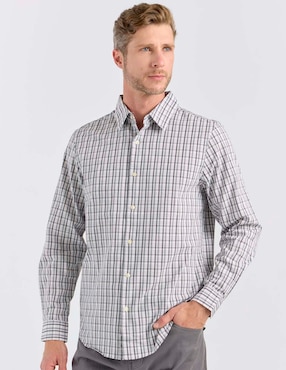 Camisa casual Dockers de algodón manga larga para hombre