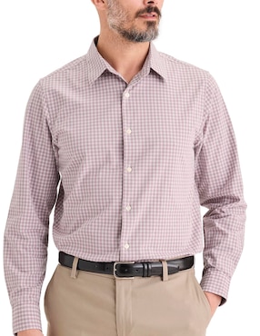 Camisa casual Dockers de algodón manga larga para hombre