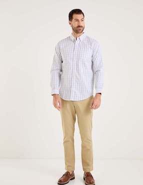 Camisa casual Dockers de algodón manga larga para hombre