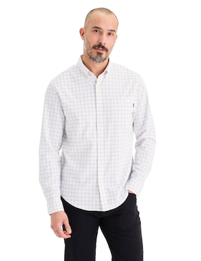 Camisa casual Dockers de algodón manga larga para hombre