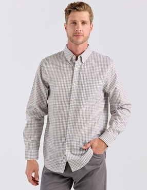 Camisa business casual Dockers de algodón manga larga para hombre