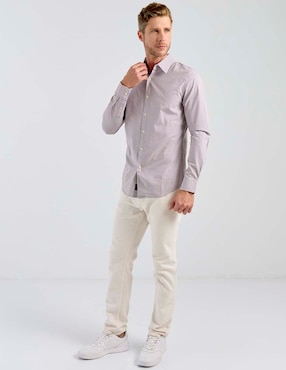 Camisa casual Dockers de algodón manga larga para hombre
