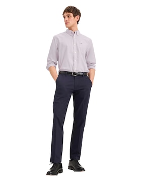 Camisa de vestir Dockers de algodón manga larga para hombre