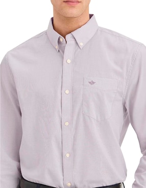 Camisa de vestir Dockers de algodón manga larga para hombre