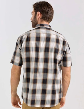 Camisa casual Cavalatti de algodón manga corta para hombre