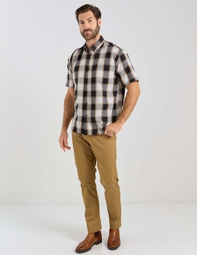 Camisa casual Cavalatti de algodón manga corta para hombre