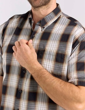 Camisa casual Cavalatti de algodón manga corta para hombre