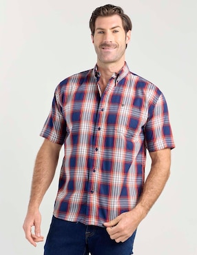 Camisa casual Cavalatti de algodón manga corta para hombre