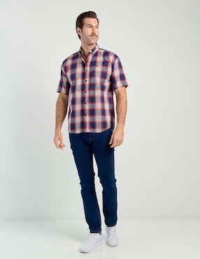 Camisa casual Cavalatti de algodón manga corta para hombre
