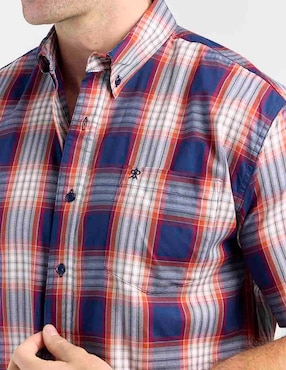 Camisa casual Cavalatti de algodón manga corta para hombre
