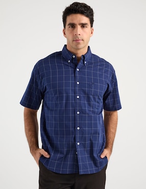 Camisa casual Cavalatti de algodón manga corta para hombre