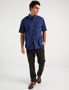 Camisa casual Cavalatti de algodón manga corta para hombre