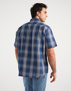 Camisa casual Cavalatti de algodón manga corta para hombre