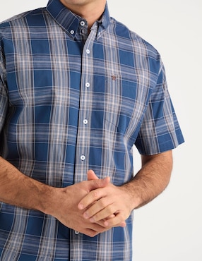 Camisa casual Cavalatti de algodón manga corta para hombre