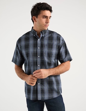 Camisa casual Cavalatti de algodón manga corta para hombre