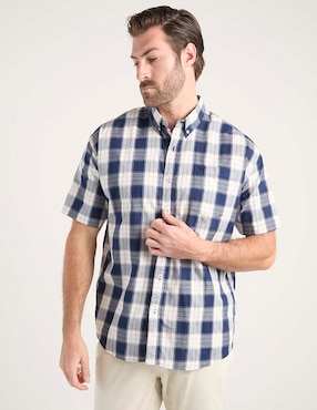 Camisa casual Cavalatti de algodón manga corta para hombre