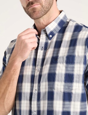 Camisa casual Cavalatti de algodón manga corta para hombre