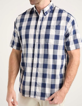 Camisa casual Cavalatti de algodón manga corta para hombre