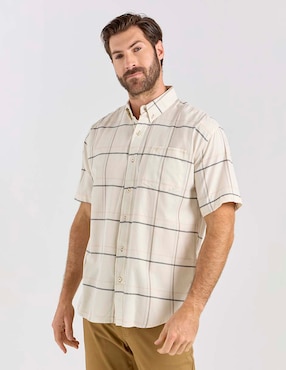 Camisa casual Cavalatti de algodón manga corta para hombre