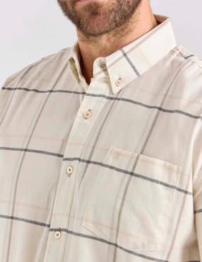 Camisa casual Cavalatti de algodón manga corta para hombre