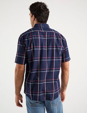 Camisa casual Cavalatti de algodón manga corta para hombre