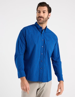 Camisa casual Cavalatti de algodón manga larga para hombre