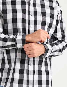 Camisa casual Cavalatti de algodón manga larga para hombre