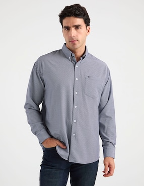 Camisa casual Cavalatti de algodón manga larga para hombre