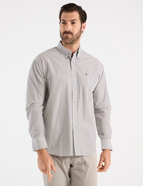 Camisa casual Cavalatti de algodón manga larga para hombre