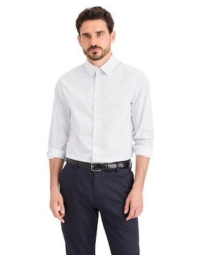 Camisa casual Dockers de algodón manga larga para hombre