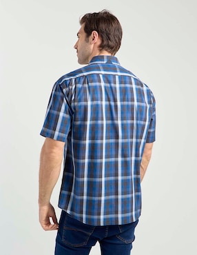 Camisa casual Cavalatti de algodón manga corta para hombre