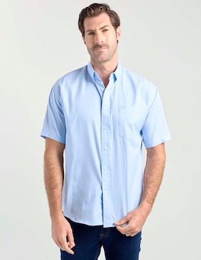 Camisa casual Cavalatti de algodón manga corta para hombre