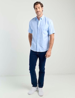 Camisa casual Cavalatti de algodón manga corta para hombre