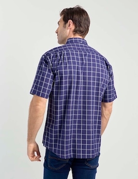 Camisa casual Cavalatti de algodón manga corta para hombre
