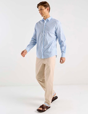 Camisa playa Now & Then manga larga para hombre