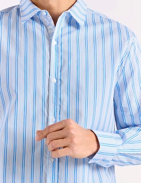 Camisa playa Now & Then manga larga para hombre