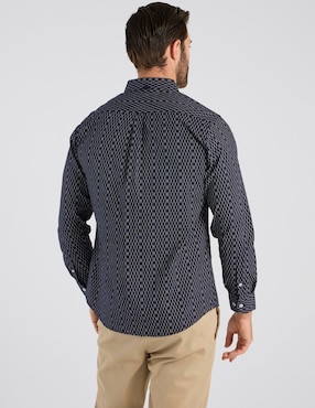 Camisa casual Regent Street de algodón manga larga para hombre