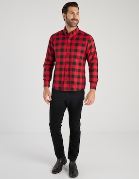 Camisa casual Regent Street de algodón manga larga para hombre