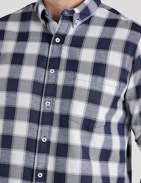 Camisa casual Regent Street de algodón manga larga para hombre