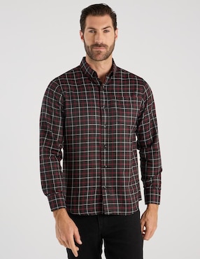 Camisa casual Regent Street de algodón manga larga para hombre